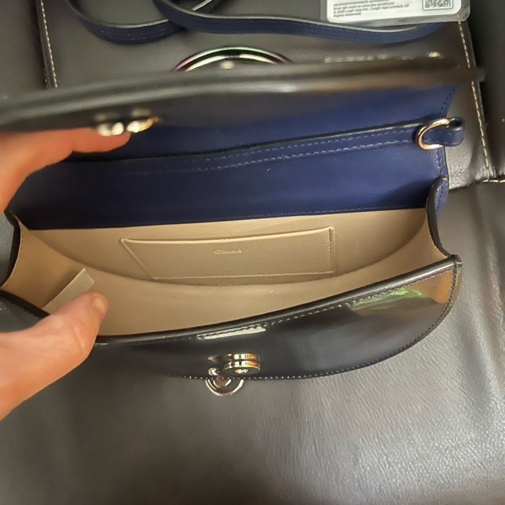 Chloe Bracelet Navy Handbag with strap - Picture 6 of 9